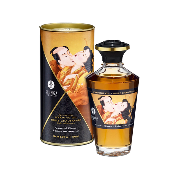 Huile chauffante aphrodisiaque Shunga saveur baiser au caramel