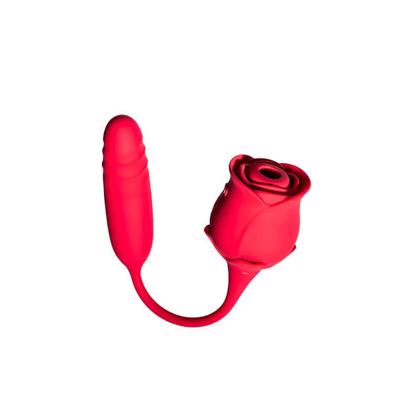 vibrateur à triple fonctions en forme de fleur et tige