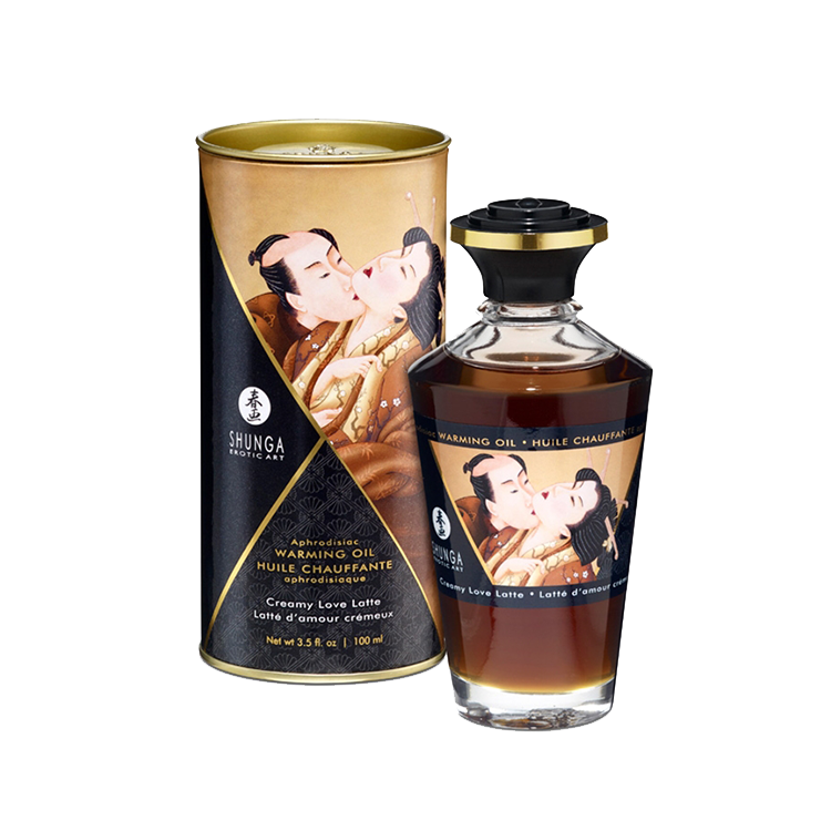Huile chauffante aphrodisiaque Shunga saveur Latte d'amour crémeux